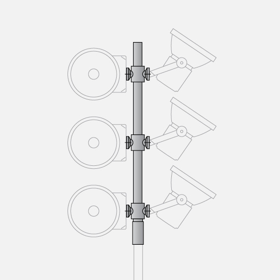 for use with yoke mounted floodlights