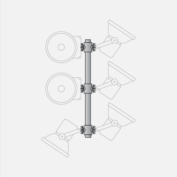 for use with yoke mounted floodlights