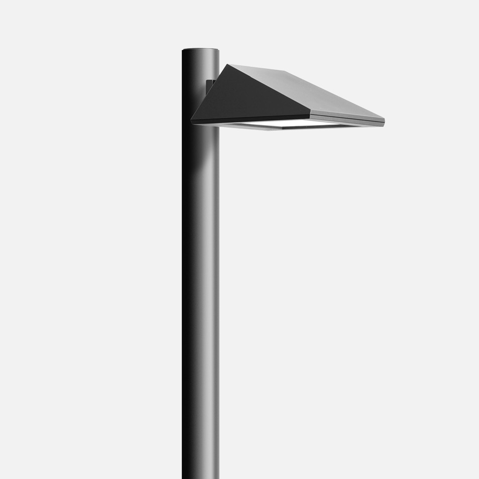 Adjustable luminaire with pole