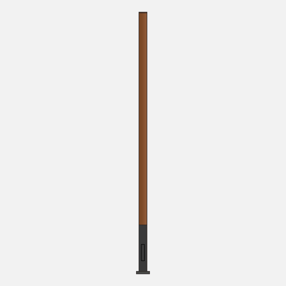 Wooden pole