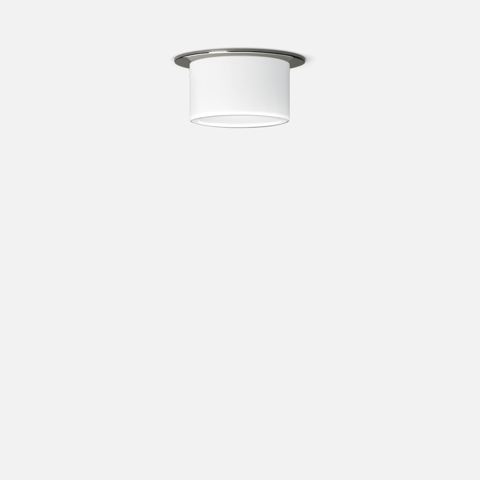 Semi-recessed ceiling luminaire