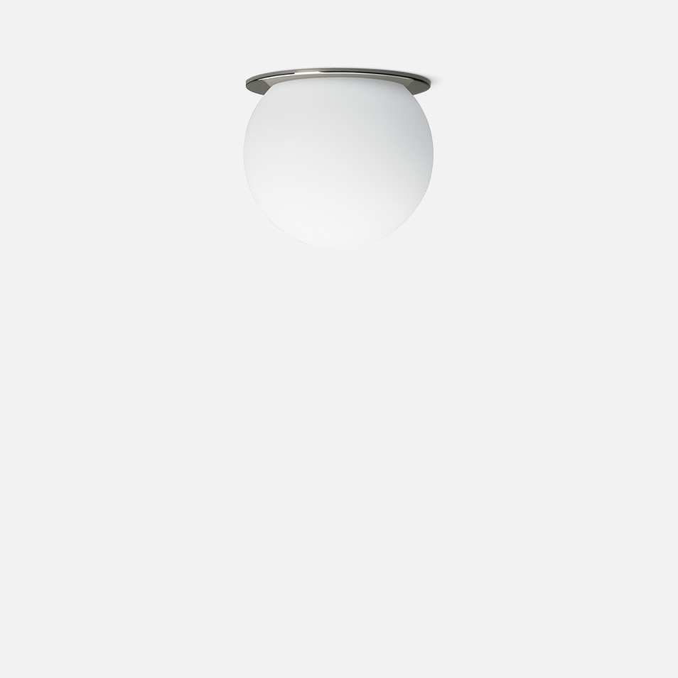 Semi-recessed ceiling luminaire