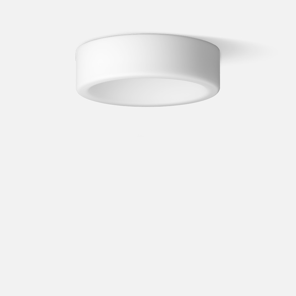 Semi-recessed ceiling luminaire