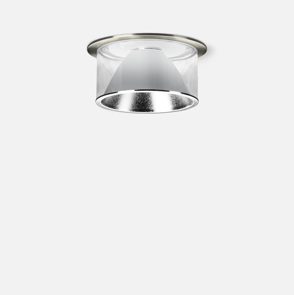 Semi-recessed downlight