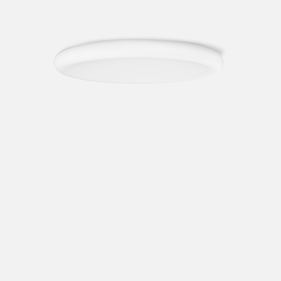 Semi-recessed ceiling and wall luminaire