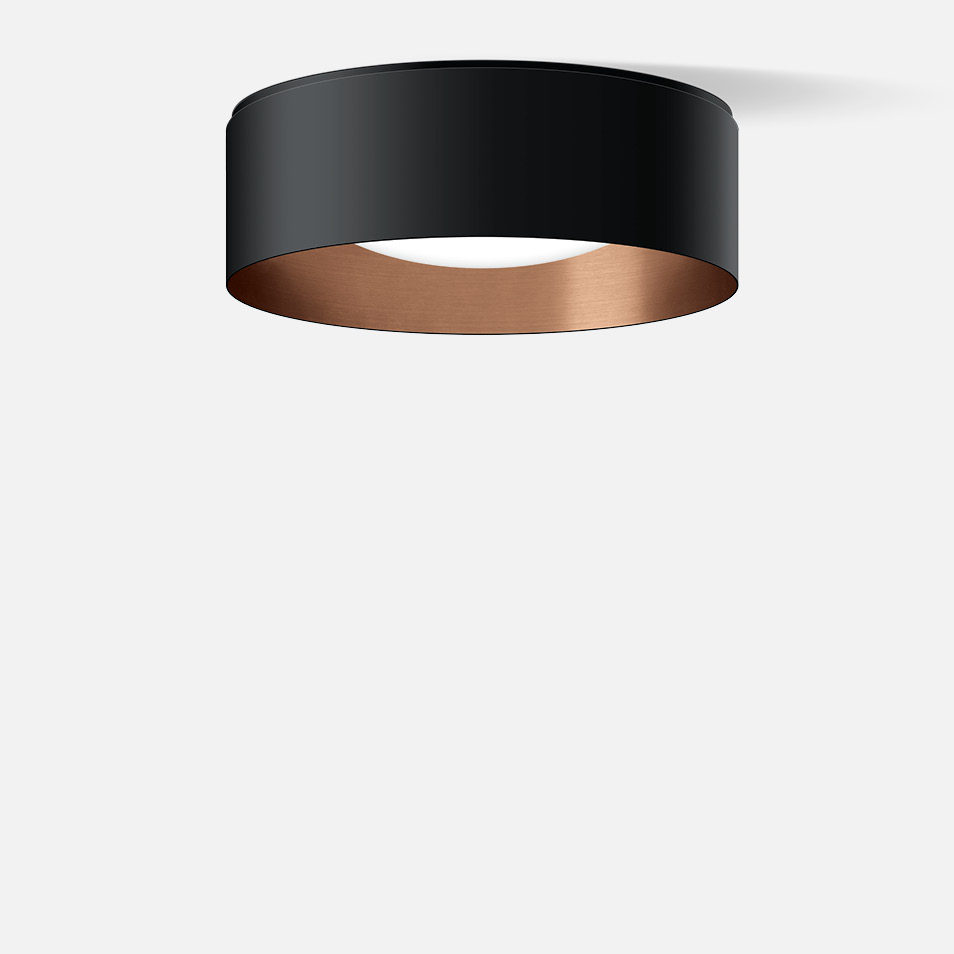 Shielded ceiling luminaire