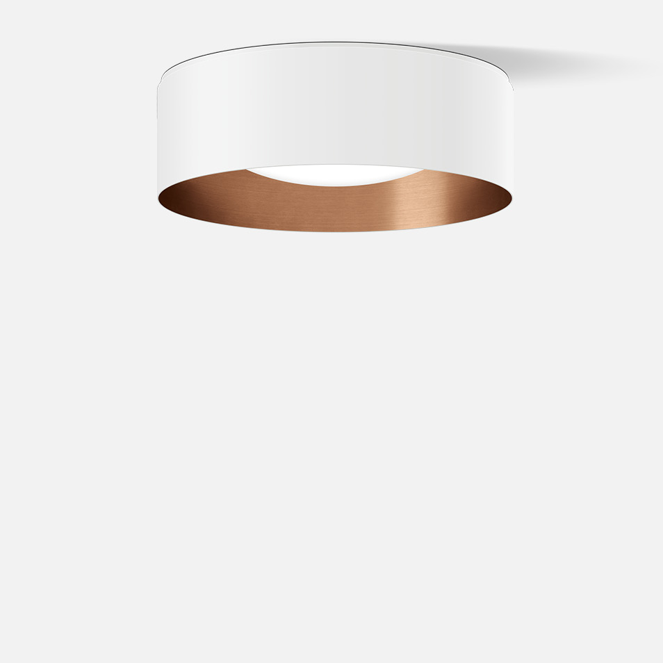 Shielded ceiling luminaire